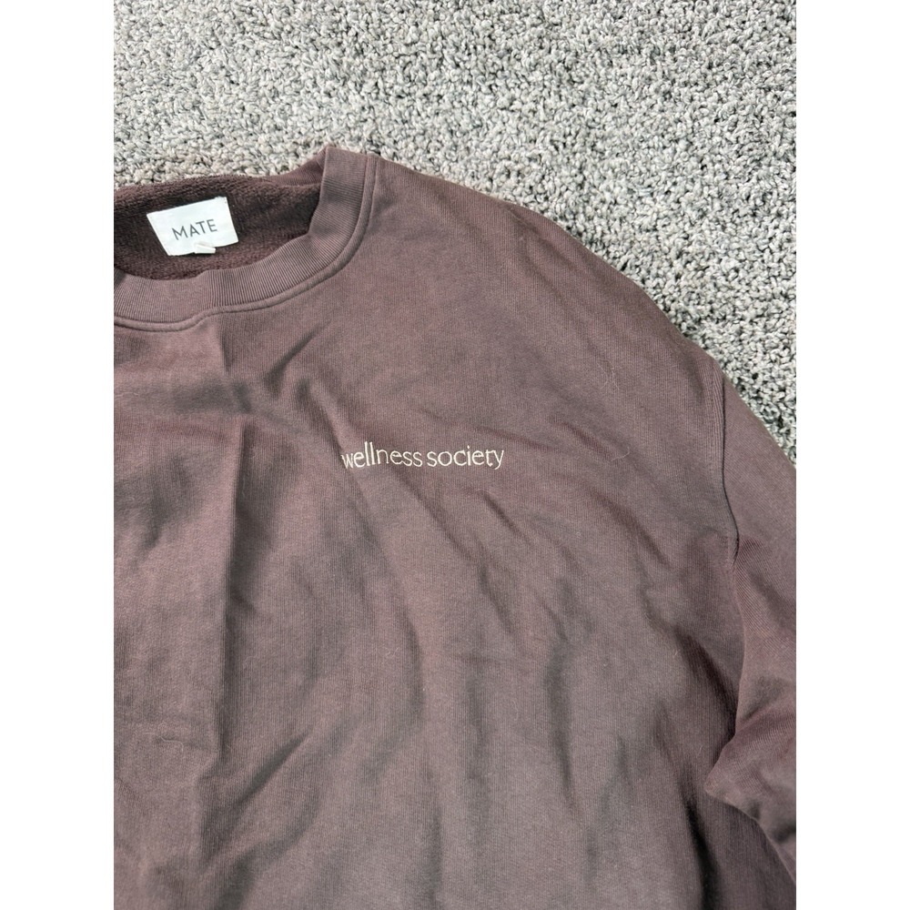 Mate The Label Pullover Sweatshirt Women's Size M/L Brown - Picture 3 of 10